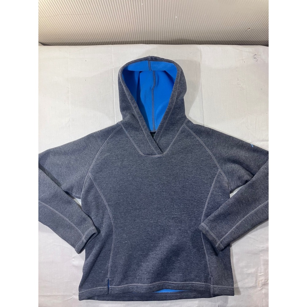 Eastern Mountain Sports Womens Fleece Hoodie Gray Blue Size S‎ Pullover Athletic